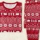 thumbnail image 1 of PatPat Conjuntos De Pijamas A Juego Con Estampado Navideño Tradicional Familiar, Ropa De Salón Para Hombres, Mujeres Y Bebés, 1 of 4