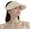 Brown & Cream, variant on Women Sun Visor Hat, Straw Beach Hat Wide Brim Visor UV Protection, Foldable Packable Cap, Roll Up Ponytail Large Sunhat, Summer Travel Golf Visor Pool Garden Fishing, UPF 50+, Brown