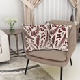 thumbnail image 5 of Burgundy Leaf Plant Pillow Covers 16X16 Inch Set of 2 Tropical Fern Herbs Botanical Leaves Floral Decorative Pillow Cases Vintage Cushion Case Farmhouse Home Decor for Couch Sofa Porch Outdoor, 5 of 6