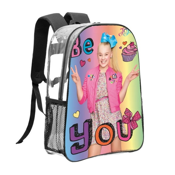 Clear Backpack for JoJo Siwa Heavy Duty for Work School Bookbag Women Men Transparent backpack Stadium Approved See Through Backpack