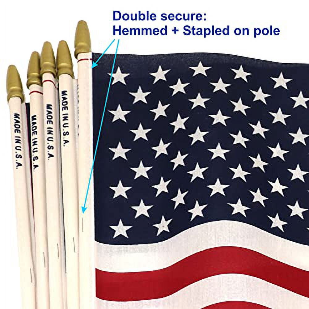 GIFTEXPRESS 8" x 12" Polycotton Outdoor Flag, 12 Pack