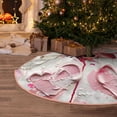 thumbnail image 5 of Daiia Textured Heart Abstract Art Drawing Merry Christmas Tree Skirt , Xmas Large Lace-up Tree Skirt, Santa Snowflakes Rustic Home Decorations New Year Party Farmhouse Decor-30", 5 of 6