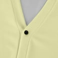 thumbnail image 7 of Havenx Men's Cardigan Sweater Button Front Ribbed Knit Cardigan Long Sleeve V Neck Outwear Pullover Collar Soft Comfy Warm Lightweight Casual Solid Color Dress,Yellow L, 7 of 7