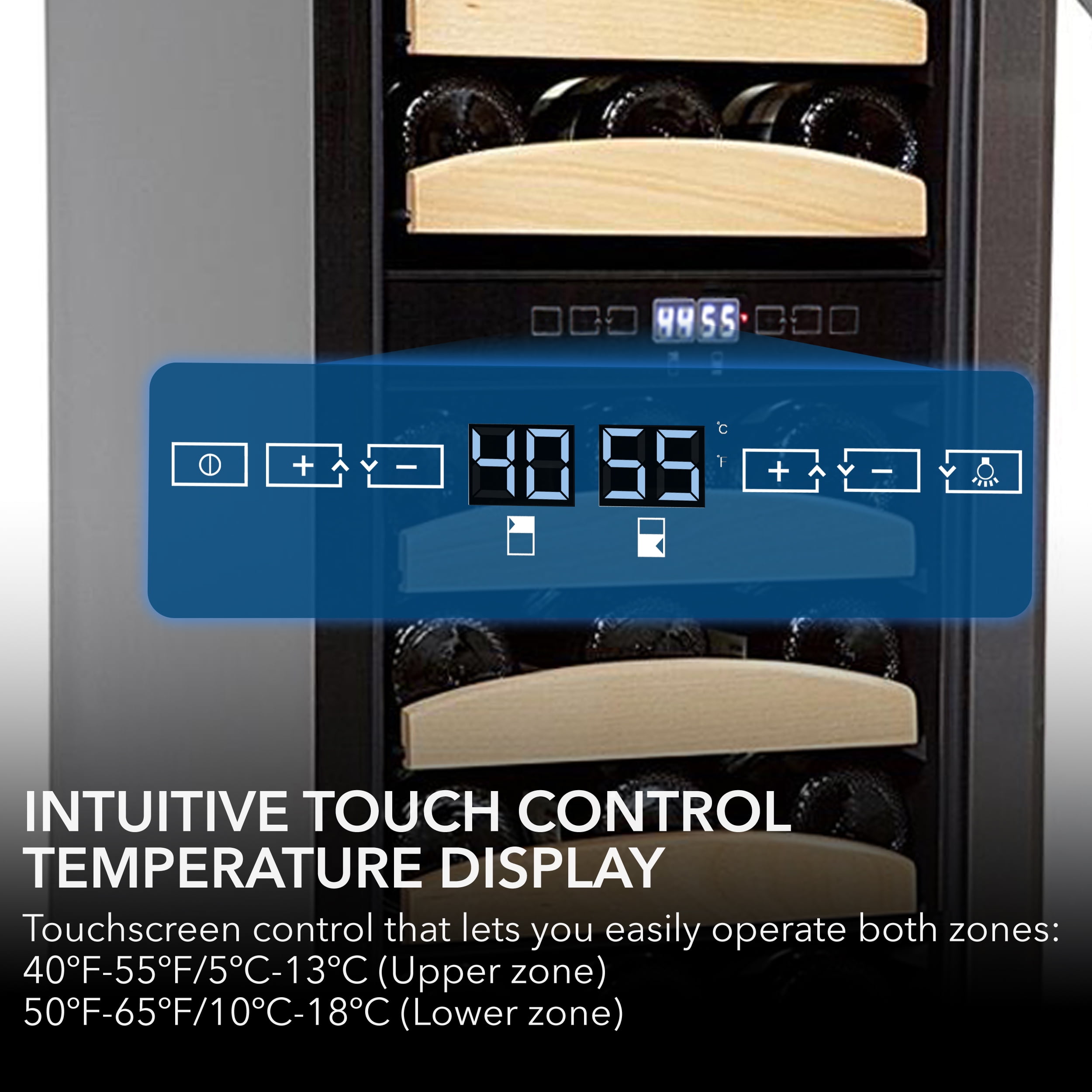 Whynter 28-Bottle Dual Zone Built-In Wine Refrigerator