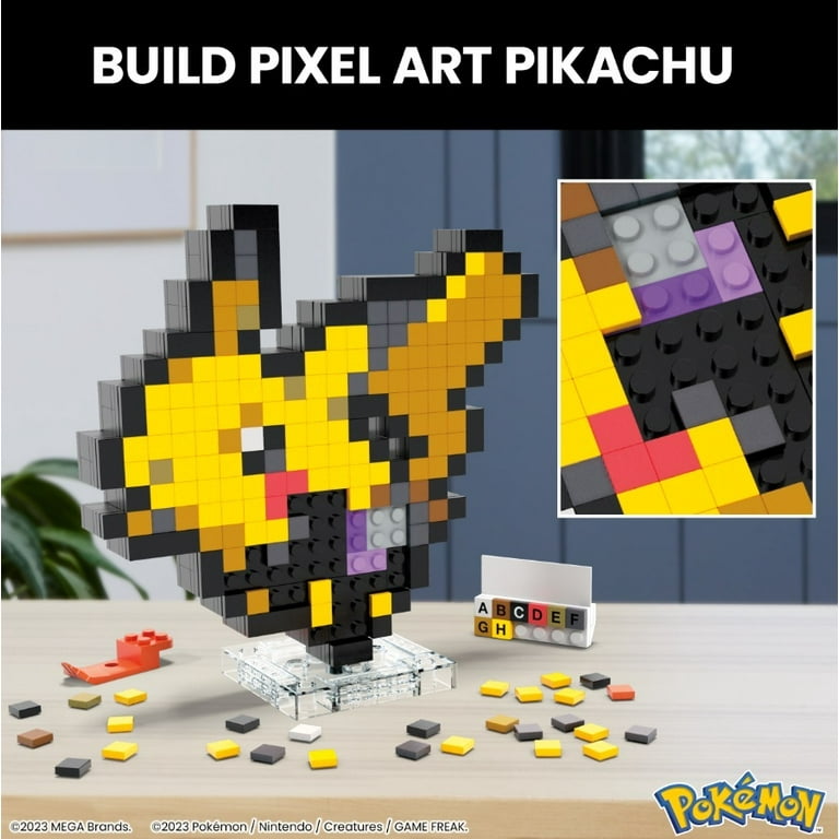 Mega Bloks - Pokemon Pikachu, Pixel Art, 400 Piece Building Toy Set