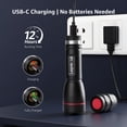thumbnail image 4 of Lepro Rechargeable LED Flashlight, 1000 Lumens, IPX4 Waterproof, 5 Modes, Zoomable, Super Bright Light for Camping, Hiking, and Emergencies, 4 of 10