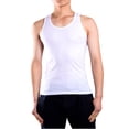 thumbnail image 3 of Camiseta de tirantes sin etiqueta para hombre, camisa acampanada, blanco XXXL Unlabelled Rojo Verde, 3 of 5