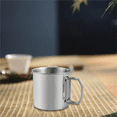 thumbnail image 4 of Kitchen Cups Clearance! Camping Cup Camping Mug with Foldable Handles Stainless Drinkware Camping Water Boiling Cup Outdoor Cups for Backpacking Outdoor, 4 of 5