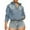 #398-Light Blue, variant on Women's Half Zip Denim Hoodie Pullover Jackets Jean Tops