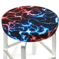 thumbnail image 6 of Cauagu Red And Blue Lightning Print Round Stool Covers,Seat Cushion for Round Bar Stool Chair Seat Cover for Bar Round Chair Fits for 12/13/14in Bar Stool Cushion, 6 of 7