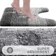 thumbnail image 2 of Microfiber Toilet Rugs U-Shaped, Shaggy Soft and Absorbent Bathroom Rugs, Non-Slip, Thick Plush Bathroom Mat, Machine Washable Dry Contour Bath Mats for Toilet Base, 20" x 20", Gray, 2 of 6