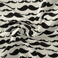 thumbnail image 7 of David Textiles 44" x 1 Yard Cotton Mustache Stripe Sewing & Craft Fabric Precut, Cream|Black, 7 of 7