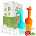 thumbnail image 1 of Alimentador de frutas para bebé Ashtonbee de silicona para dentición, 6 a 12 meses, 1 of 9
