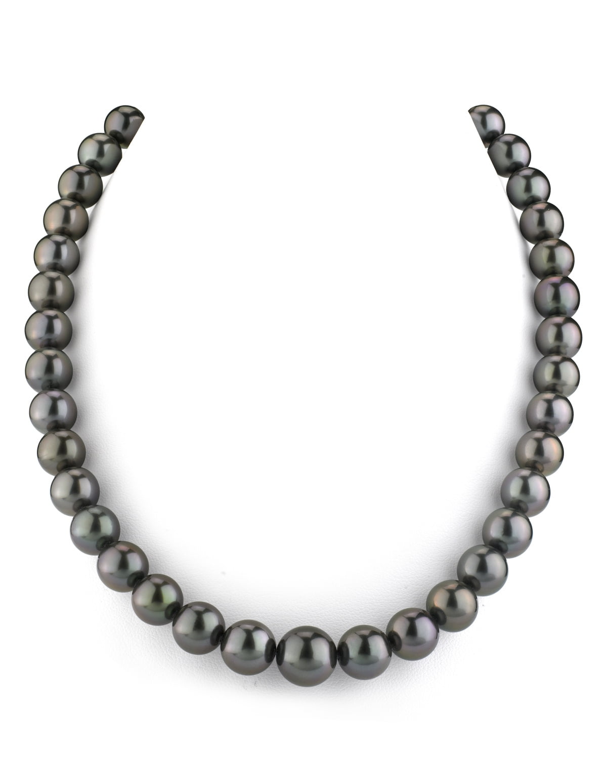 10-11MM CHAMPAGNE NATURAL TAHITIAN PEARL NECKLACE 18" AAA
