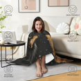 thumbnail image 4 of Starry Sky Cat Wearable Blanket Hoodies for Women Men Adults Cat Lovers Soft Cozy Romantic Longhair Cats Hooded Blankets for Home Bedding Decor Birthday Gifts 50x60 Inch, 4 of 5