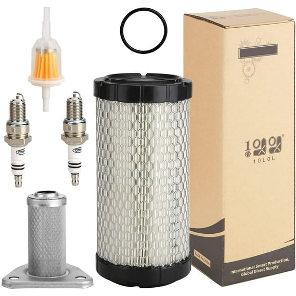 10L0L Golf Cart Tune Up Kit Fit EZGO TXT 2005-2009 w/MCI Motor, EZGO RXV 2008-up w/Robbins Engine, Air Filter Oil Filter Fuel Filter Spark Plug