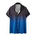 thumbnail image 2 of EQWLJWE Dress Shirt for Mens Vintage Bowling Short Sleeve Shirts Gradient Button Down Casual Shirt Fun Mardi Gras Tops for Valentine's Day, 2 of 5