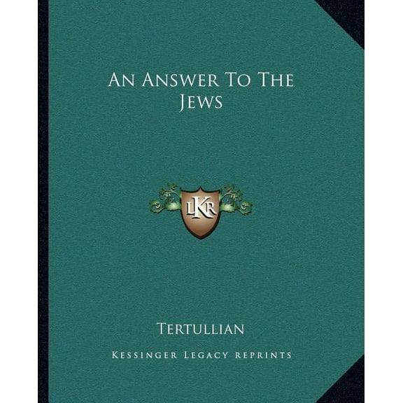 An Answer To The Jews (Paperback)