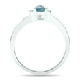 thumbnail image 2 of SZUL Women's Aquamarine and Diamond Classic Band in 10K White Gold, 2 of 5