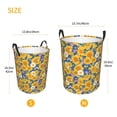 thumbnail image 3 of Fuzoiu Vintage White Yellow Sunflower Print Circular Hamper,Laundry Basket with Handle,Collapsible Laundry,Dirty Clothes Storage Basket,for Bedroom Bathroom Dorm Living Room-Medium, 3 of 6