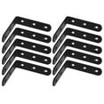 thumbnail image 6 of unbranded  10 Pcs Stainless Steel Black Right Angle Bracket Corner Code Shelving Fold Shelf, 6 of 8