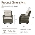 thumbnail image 2 of Gymojoy Outdoor Swivel Glider Chair Set of 4, Patio High Back Swivel Rocker Lounge Arm Chair for Balcony, Gray/Beige, 2 of 8
