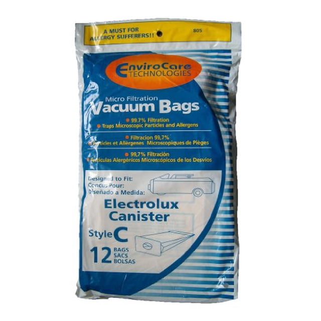 144 Electrolux Sacs sous Vide Type C pour Micro-Filtration des Allergies dans le Réservoir, Modèle
