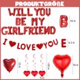thumbnail image 3 of Will You Be My Girlfriend - 554 Pieces Red Will You Be My Girlfriend Letters Foil Balloon I Love You Banner Heart Spiral Decoration for Anniversaries Valentine's Day Confession Wedding Birthday, 3 of 7