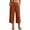 Orange, variant on Luvrsol Plus Size Womens Capris Wide Leg Crop Pants Elastic Waist Loose Fit Summer Casual S-3XL