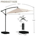 thumbnail image 3 of Autlaycil 10FT Patio Offset Umbrella with 360 Degree Rotation and Cross Base Khaki, 3 of 5