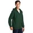 thumbnail image 4 of Port & Company Fan Favorite Fleece Full Zip Hooded Sweatshirt-S (Forest Green), 4 of 6