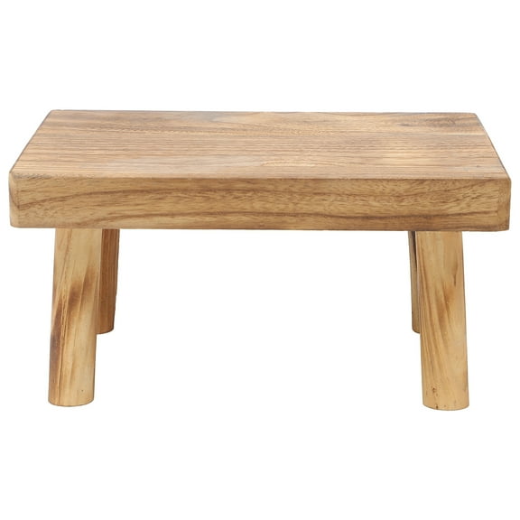 HAMPPLIES Potted Holder Rack Square Wooden Light Brown 1Set 14.2X10.6X7.5in