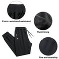 thumbnail image 2 of Black Warm Joggers Slim Fit Sweatpants Track Pants With Zipper Pockets For Mens-2Xl, 2 of 4