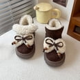 thumbnail image 6 of Quealent Toddler Snow Boots with Zip Faux Furry Baby Boys Girls Winter Warm Shoes Non-slip Sole Outdoor First Walkers Shoes for Toddler Coffee for Size 13.5, 6 of 8