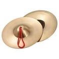 thumbnail image 1 of 1-pair 5.8in Small Brass Hand Cymbals Gong Band Rhythm Percussion Copper Musical Instrument for Opera and Drums Performance, 1 of 6