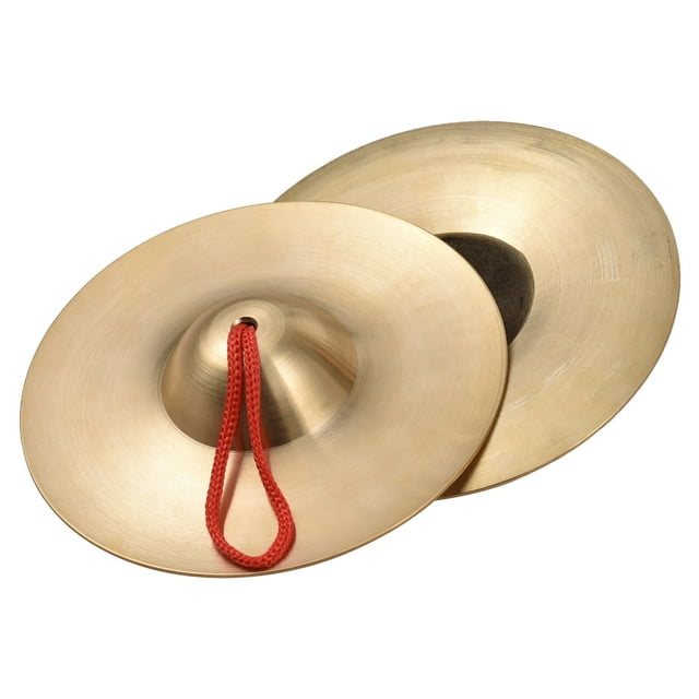 1-pair 5.8in Small Brass Hand Cymbals Gong Band Rhythm Percussion Copper Musical Instrument for Opera and Drums Performance