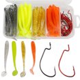 thumbnail image 1 of Naiovety 60 uds., cebos artificiales, señuelos falsos, aparejos de pesca antiimpacto, resistentes a los golpes, impermeables, multicolor con gancho Pescar 5cm Naiovety OD021013-02, 1 of 6