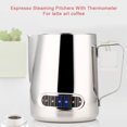 thumbnail image 3 of Graflsoa L-BEANS 600ml Silver Stainless Steel Coffee Art Pitcher with Temperature Indicator, Non-Slip Base, and Ergonomic Handle for Perfect Latte Creations, 3 of 6
