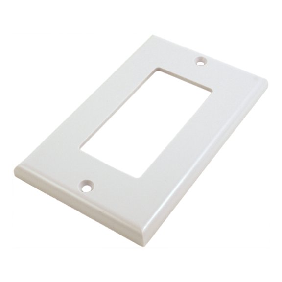 Wall plate: 1 Gang Decor Outer Frame, White