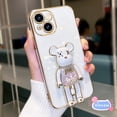 thumbnail image 1 of Carcasa De Oso Violento Para OnePlus 8T Nord 2 5G 9 8 Pro Nothing Phone 1 Funda De Teléfono Galvanoplastia Candy Bear Soporte De Silicona Anticaída Suave Cubierta Protectora, 1 of 4