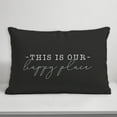 thumbnail image 4 of Creative Products This Is Our Happy Place Black and White 14x20 Indoor / Outdoor Pillow, 4 of 8
