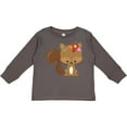 thumbnail image 3 of Inktastic Spring Animals, Cute Squirrel, Colorful Flowers Boys or Girls Long Sleeve Toddler T-Shirt, 3 of 5