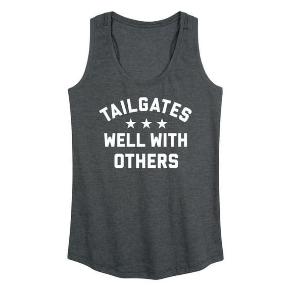 Instant Message - Tailgates Well With Others - Women's Racerback Tank Top