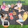 thumbnail image 3 of Geometric Outdoor Rug - Washable, UV & Weather Resistant, Easy Clean, Portable, Non-Slip, All-Weather - 8x10ft, Black Grey - USA Spec, 3 of 8
