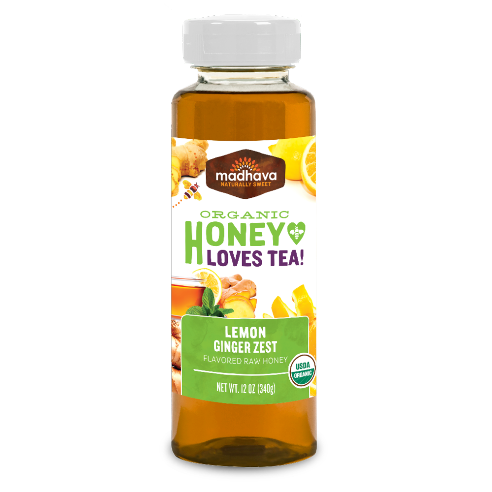 Madhava Organic Honey Lemon Ginger Zest
