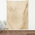 thumbnail image 4 of Ambesonne Coral Fabric by the Yard Upholstery, Abstract Flowers Retro Plot, 3 Yards, Almond Pastel Brown and Tan, 4 of 5