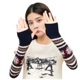 thumbnail image 2 of Luo Fashion under $3 Women’s Snowflake Fingerless Knit Gloves Half-Finger Warm Christmas Mittens, 2 of 7