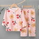 thumbnail image 2 of Odeerbi 1-12 Años Niños Niñas Pijamas de Algodón de Verano Camisetas de Manga Larga Pantalones Conjunto Estampado Suave Ropa de Dormir Conjunto de Dos Piezas, 2 of 3
