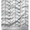thumbnail image 1 of Soimoi Japan Crepe Satin Fabric Web,Spider & Bat Halloween Printed Fabric 1 Yard 42 Inch Wide, 1 of 1