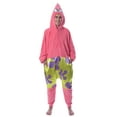 thumbnail image 4 of Nickelodeon Men's SpongeBob SquarePants Patrick Star Hooded Union Suit Kigurumi Costume Pajama Sleepwear Loungewear, 4 of 7